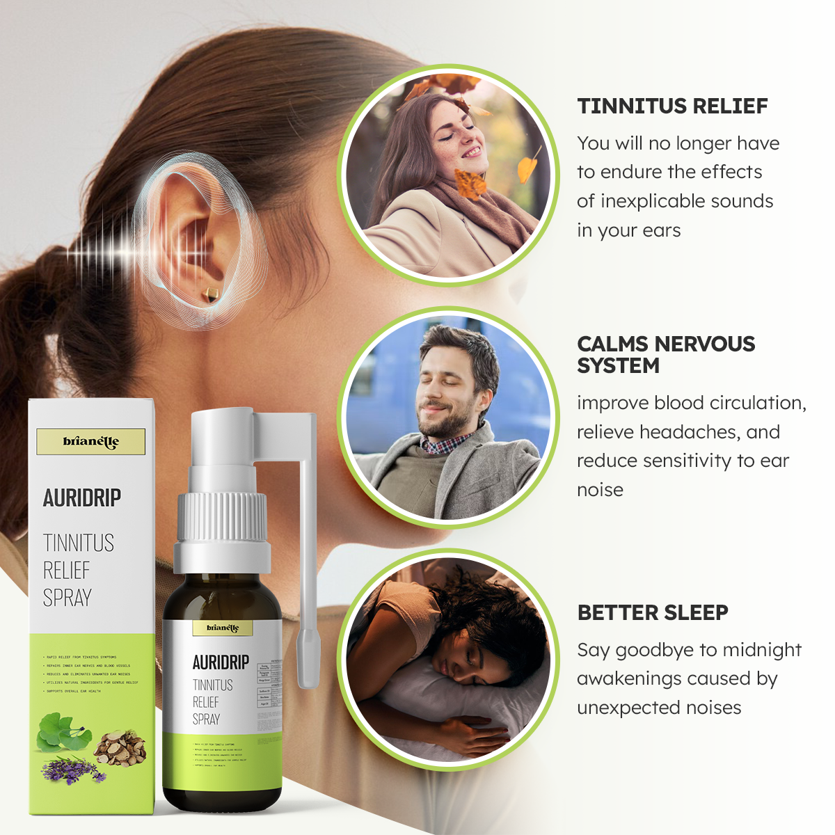 Brianelle™ Auridrip Tinnitus Relief Spray 🌟Best Deals🌟